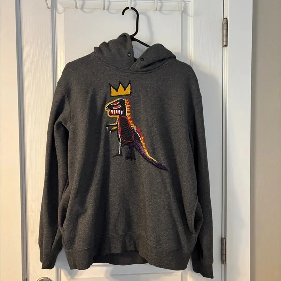 Coach Rexy Gray Hoodie with Colorful Dinosaur! 🦖 Medium - Picture 2 of 7